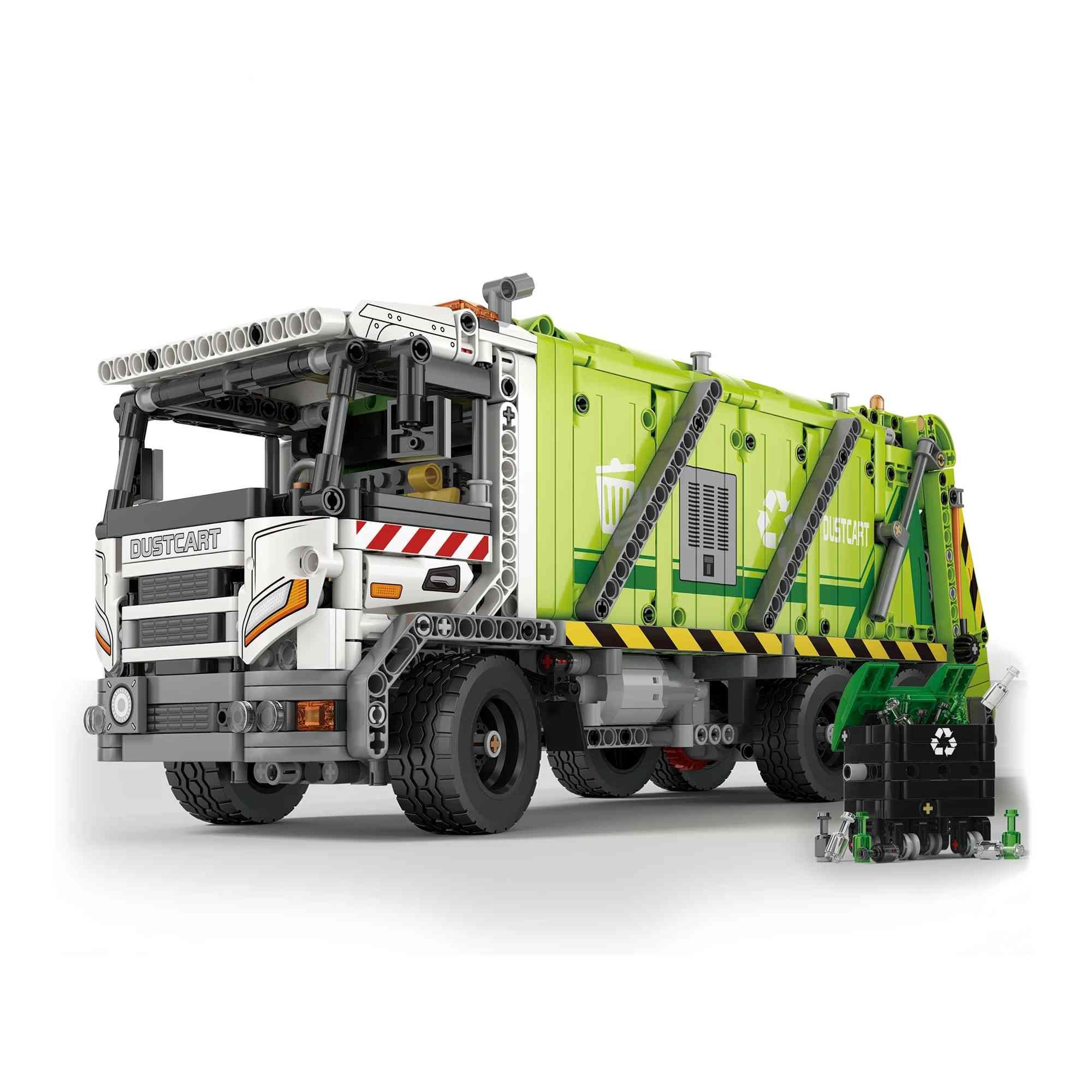 Reobrix R/C Garbage Truck Building Blocks (1468pcs) - 38cm Long