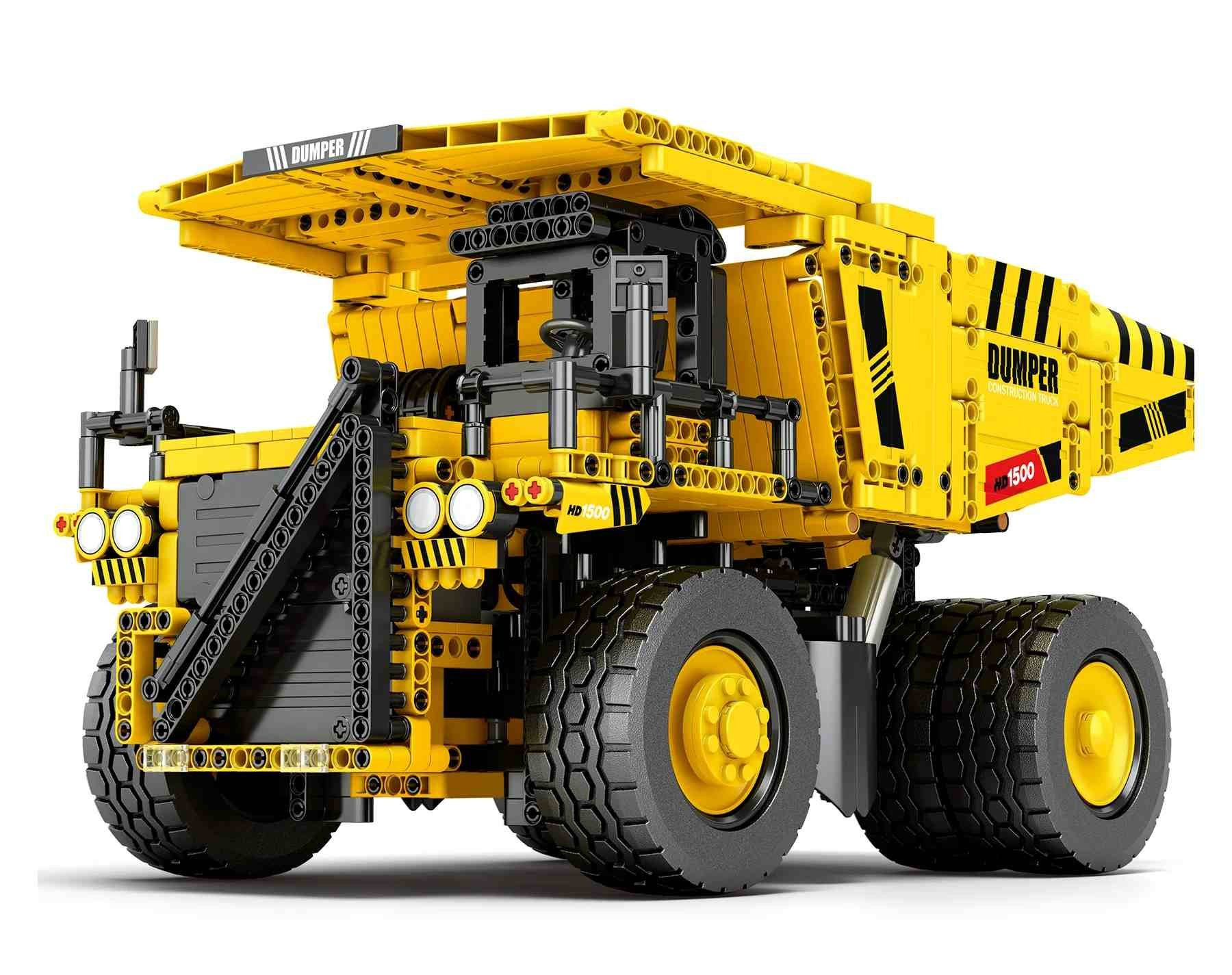 Reobrix R/C CAT Mining Truck Building Blocks (1622pcs) - 40cm Long