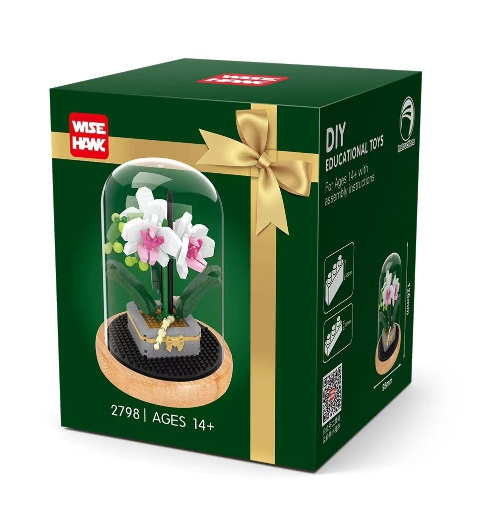 Wisehawk Butterfly Orchid - 675 Pieces (12.6cm Tall)