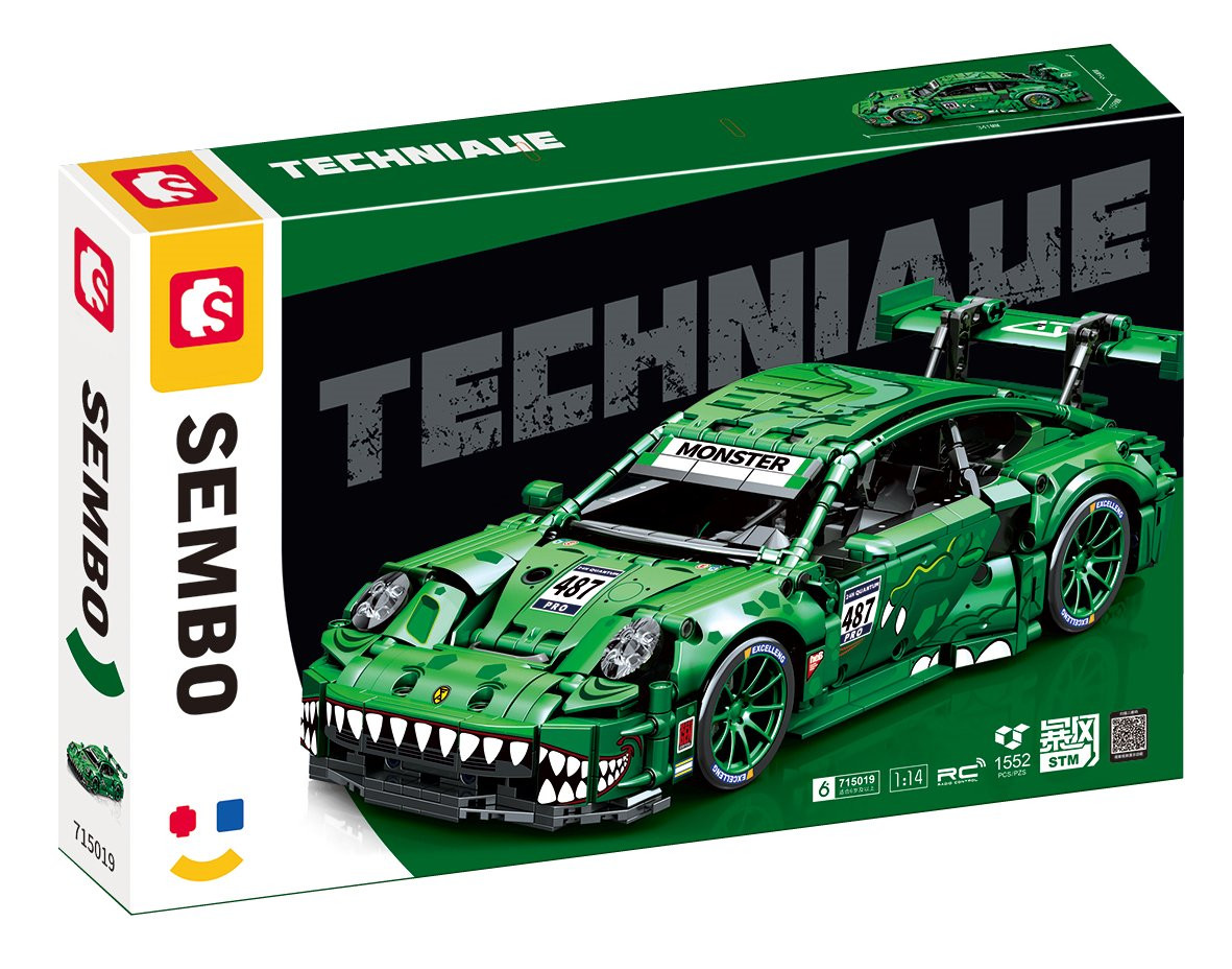 Sembo Tech 1/14 Porsche 911 RSR Le Mans - 1552 Pieces (34cm Long)