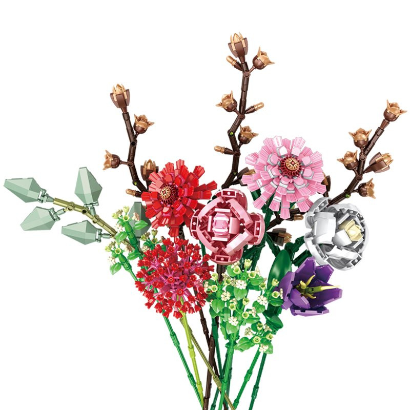 Panlos Flower Bouquet Building Blocks (1237pcs) - Lily & Others
