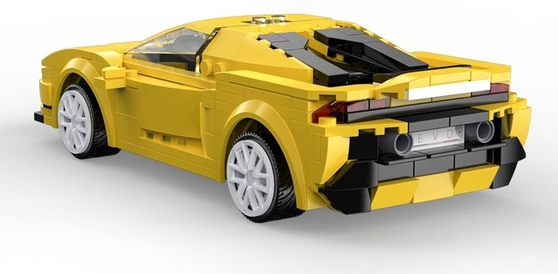 CaDA Tech R/C Evo Race Car - Lamborghini - 289-Piece - 20cm Long