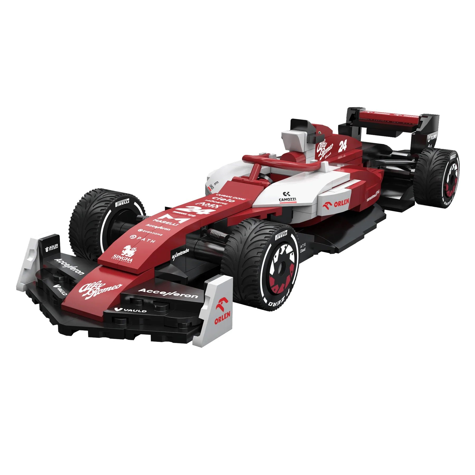 CaDA 1/24 Alfa Romeo F1 C42 2022 - #24 Zhou Guanyu - 271 pieces (25cm Long)