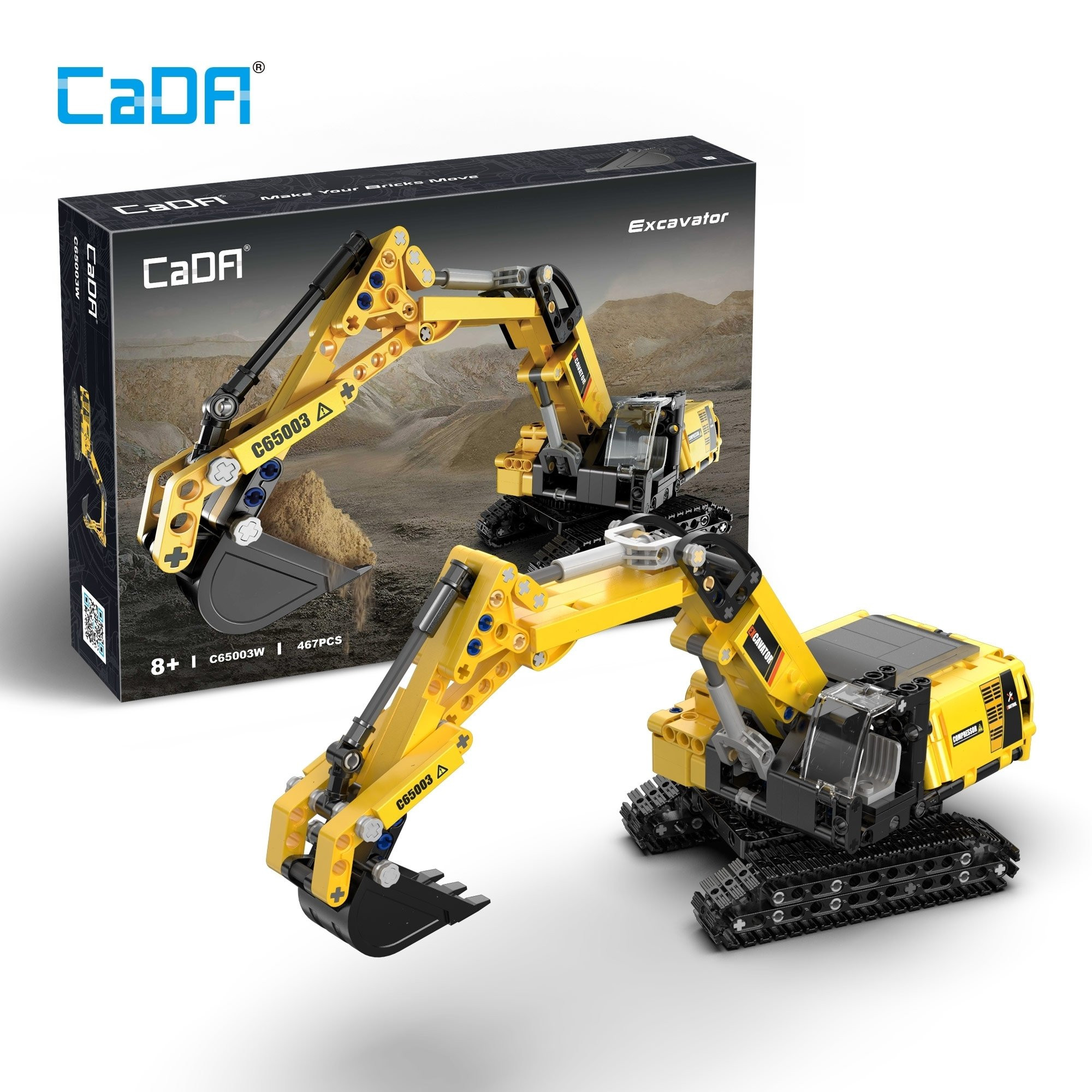 CaDA Tech Excavator - 467-Piece - 28cm Long