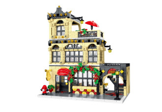 XMork Model City Restaurant Building Blocks (1489pcs) - 29cm Tall