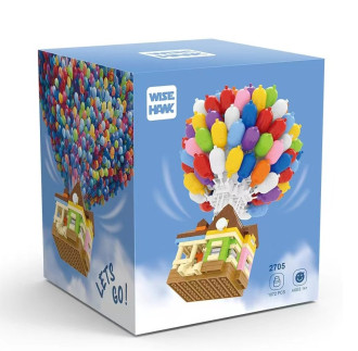 Wisehawk Balloon House - 1072 Pieces (18.5cm Tall)