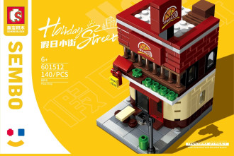 Sembo Block Street View Series - Pizza Shop  - 140 pieces (13cm Tall)