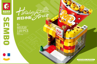 Sembo Block Street View Series - Popcorn Store  - 118 pieces (12cm Tall)