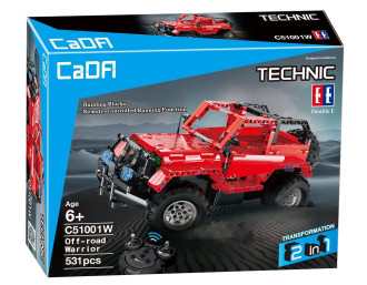 CaDA Tech Remote Control Jeep - 531-Piece - 44cm Long