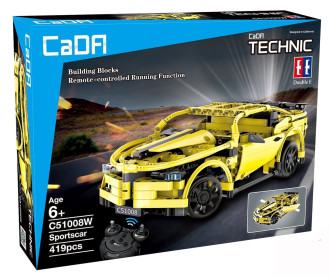 CaDA Tech Remote Control Sportscar - 419-Piece - 40cm Long