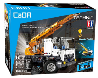 CaDA Tech Remote Control Mobile Crane - 838-Piece - 44cm Long