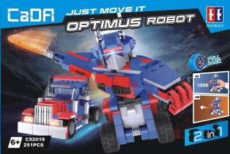 CaDA Tech Optimus Robot 2in1 - Pull Back - 251-Piece - 9cm Long