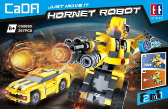 CaDA Tech Hornet Robot 2in1 - Pull Back - 267-Piece - 8cm Long