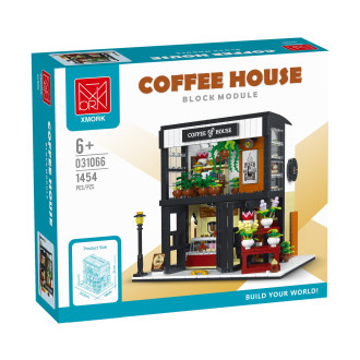 XMork Model Coffee House Building Blocks (1454pcs) - 20cm Long 