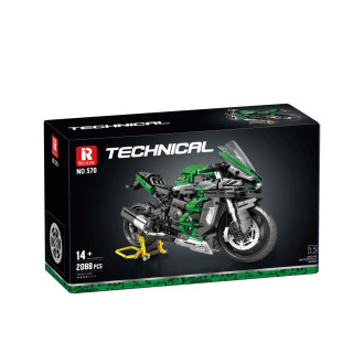Reobrix 1/5 Kawasaki H2 SX SE Motorbike Building Blocks 2088pcs - 45cm Long