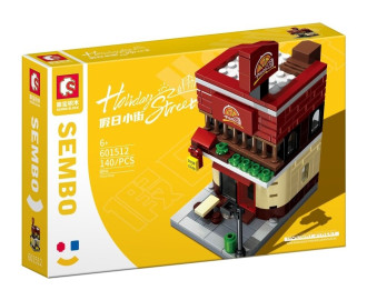 Sembo Block Street View Series - Pizza Shop  - 140 pieces (13cm Tall)