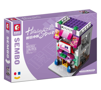 Sembo Block Street View Series - Nail Salon  - 136 pieces (10cm Tall)