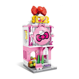 Panlos Brick Street View Series - Hello Kitty Cosmetics Shop - 230pcs(16cm)