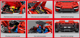 Sembo Tech 1/14 Scale Ferrari Daytona SP3 - 1483 pieces (36cm Long)