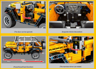 Sembo Tech Pullback - Jeep Wrangler Rubicon - 601 pieces (26cm Long)
