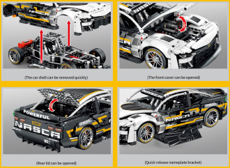 Sembo Tech 1/14 Scale Chevrolet Camaro NASCAR - 1531 pieces (34cm Long)