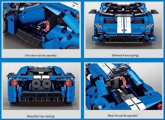 Sembo Tech 1/18 Scale Ford GT - 452 pieces (23cm Long)