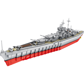 Panlos Bismark Class Battleship Building Blocks (1602pcs) - 66cm Long 