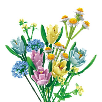 Panlos Flower Bouquet Building Blocks (837pcs) - Tulip & Others - 47cm Tall