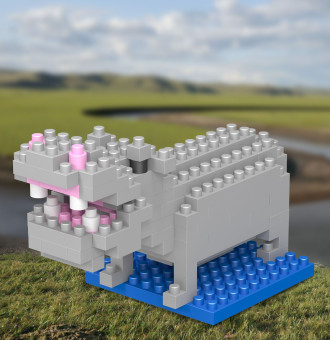 Wisehawk Hippopotamus - 135 Pieces (5.1cm Long)