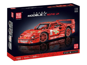 Mould King Tech 1/10 Scale Ferrari F40 LM - 2688 Pieces - 46cm long