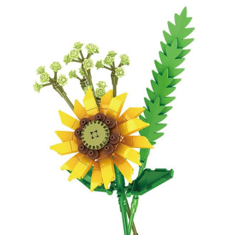 Panlos Flower Bouquet Building Blocks (167pcs) - Sunflower - 46cm Tall