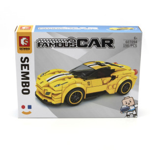 Sembo Famous Cars Ferrari 488 Pista - 198 pieces (14cm Long)